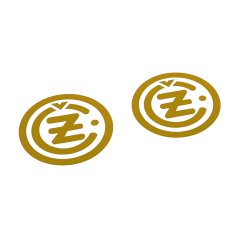 Aufkleber, GOLD-WEISS (2 Stk.) - CZ-Logo