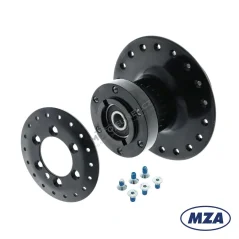 Přední náboj kola pro kotoučovou brzdu, HLINÍK, ČERNÝ (MZA) - Simson