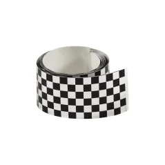 Checkerboard sticker – SILVER / BLACK, 1 m