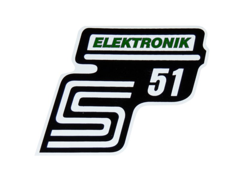 Aufkleber für das Elektronik-Fach, GRÜN - Simson S51