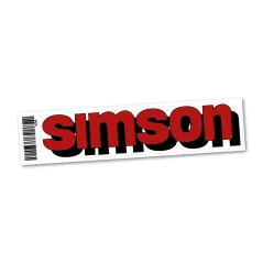 Nálepka nádrže (21 cm), ČERVENÁ (MZA) - Simson
