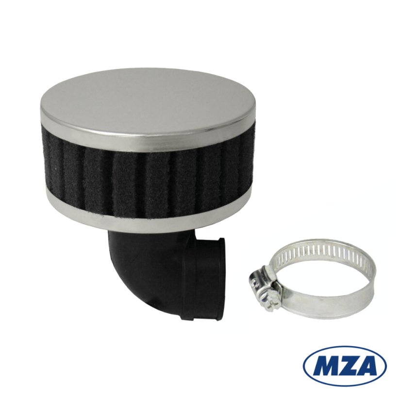 Vzduchový filtr (D30 / 90°), CHROMOVÝ VZHLED, TUNING (MZA) - Simson