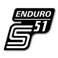Decal side cover "ENDURO", WHITE (MZA) - Simson S51