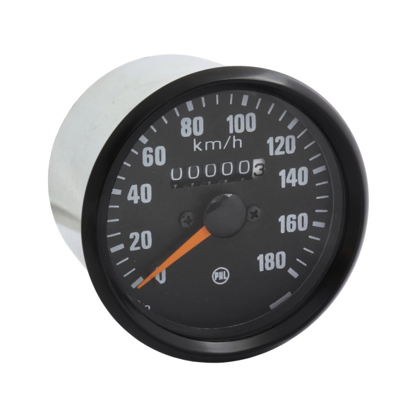 Tachometer 180 km/h, orange Zeiger (TWN) - JAWA 350 634-640, ČZ 487-488