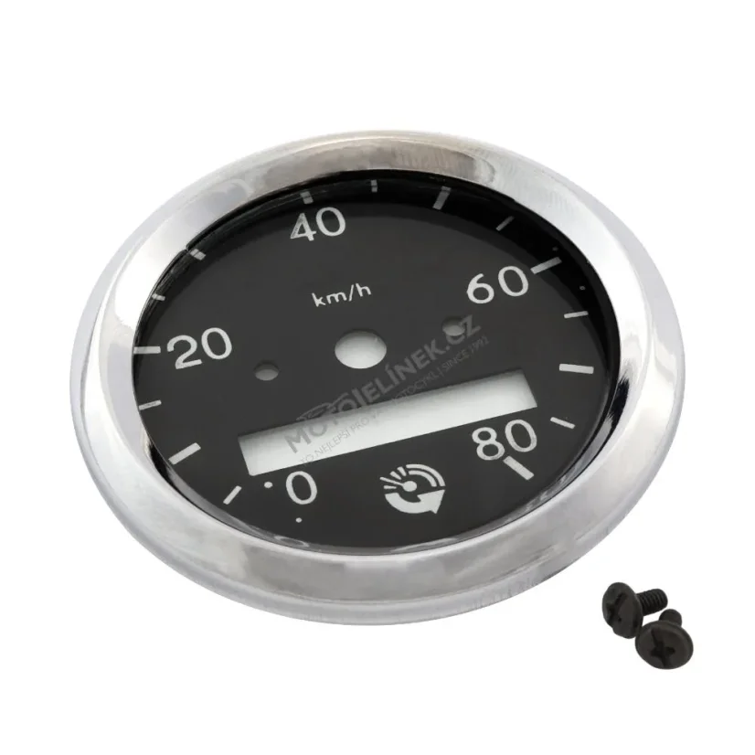 Tachometer-Reparatursatz 80 km/h, SCHWARZES ZIFFERBLATT - JAWA 50 20-23
