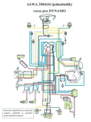 Elektrische Anlage - JAWA 350 634 (mit einem Dynamo)