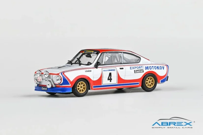 Model Škoda 130 RS (1:43), Svatopluk Kvaizar #4 Rallye Bohemia 1978