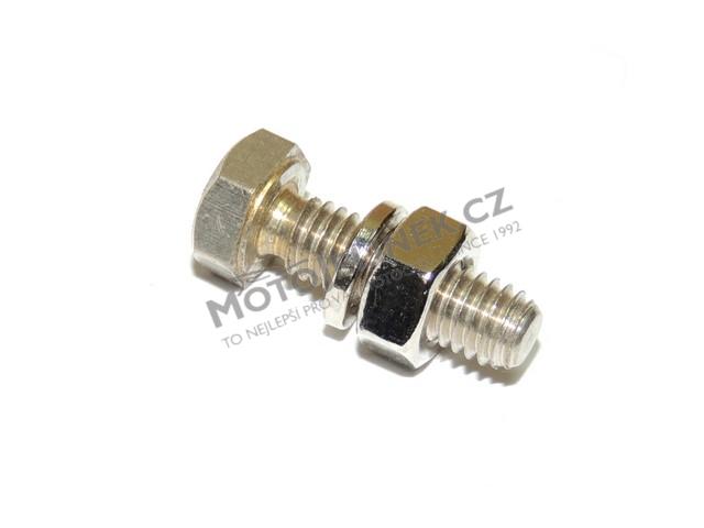Screw of number plate with reflector, M6X20 - WHITE