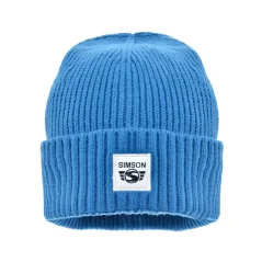 Zimní čepice, MODRÁ - logo SIMSON