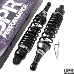 Zadné tlmiče 360 mm, nastaviteľné, ČIERNE / TITÁNOVÉ, sada 2 ks (DPR PERFORMANCE) – Simson