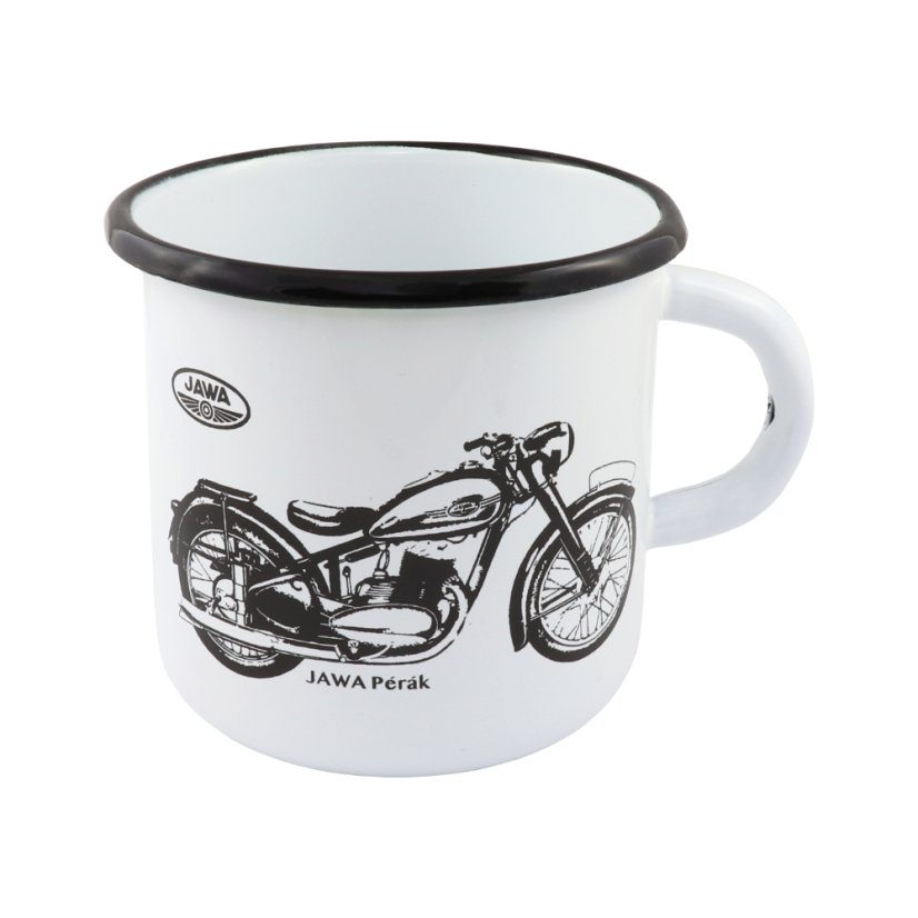 RETRO Blechbecher (400ml) - JAWA Pérák