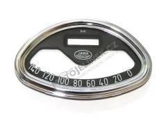 Glass + frame of speedometer JAWA 140 km/h - Panelka