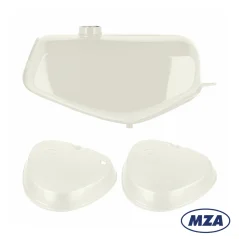 Nádrž s hranatými víky (sada), ALABASTROVĚ BÍLÁ (MZA) - Simson S50, S51, S70 Electronic