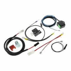 Elektroinstalace, startovací kabel s tlačítkem, startovací tlačítko a 12V spínací relé (MZA) - Simson S51, S70, S53, S83