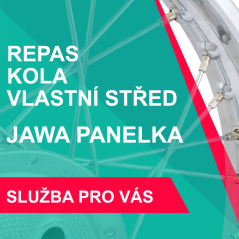 REPAS KOLA, VLASTNÍ STŘED, nerezový výplet - JAWA Panelka