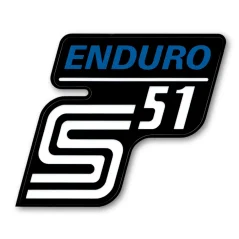 Decal side cover "ENDURO", BLUE (MZA) - Simson S51