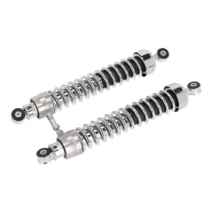 Federbeine, hinten 380 mm (Set 2 Stk.) CHROM, verstellbar, +25 mm verlängert (MZA) – Simson Enduro