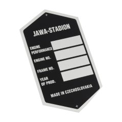 Štítek rámu (tištěný), ČERNÝ - Stadion S23