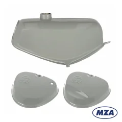 Nádrž se zaoblenými víky (sada), ŠEDÁ (MZA) - Simson S51, S70 Enduro