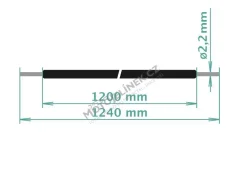 Náhon tachometru (CZ), čtyřhran 2,2mm - JAWA 50 Pionýr