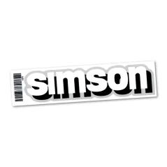 Nálepka nádrže (21 cm), BIELO-STRIEBORNÁ (MZA) - Simson