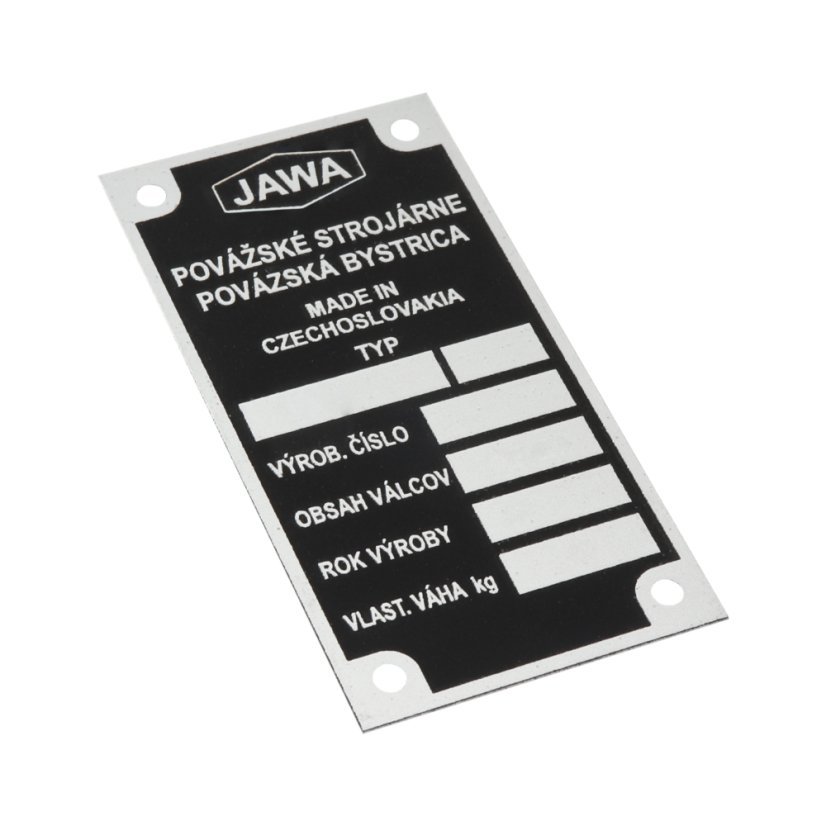 Rahmenplakette (gedruckt), POVAŽSKÉ STROJÁRNE - Babetta