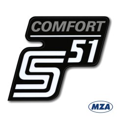 Aufkleber für das Fach "COMFORT", SILBER (MZA) - Simson S51