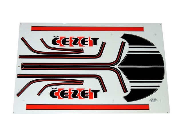 Aufklebersatz, ROT/SCHWARZ - ČZ 472
