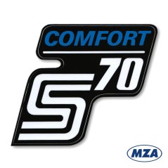 Aufkleber für das Fach "COMFORT", BLAU (MZA) - Simson S70