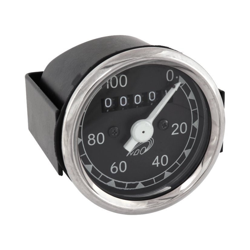 Tachometr (100km/h), "VDO" černý podklad, č.2 - ČZ 125/150, ČZ 501