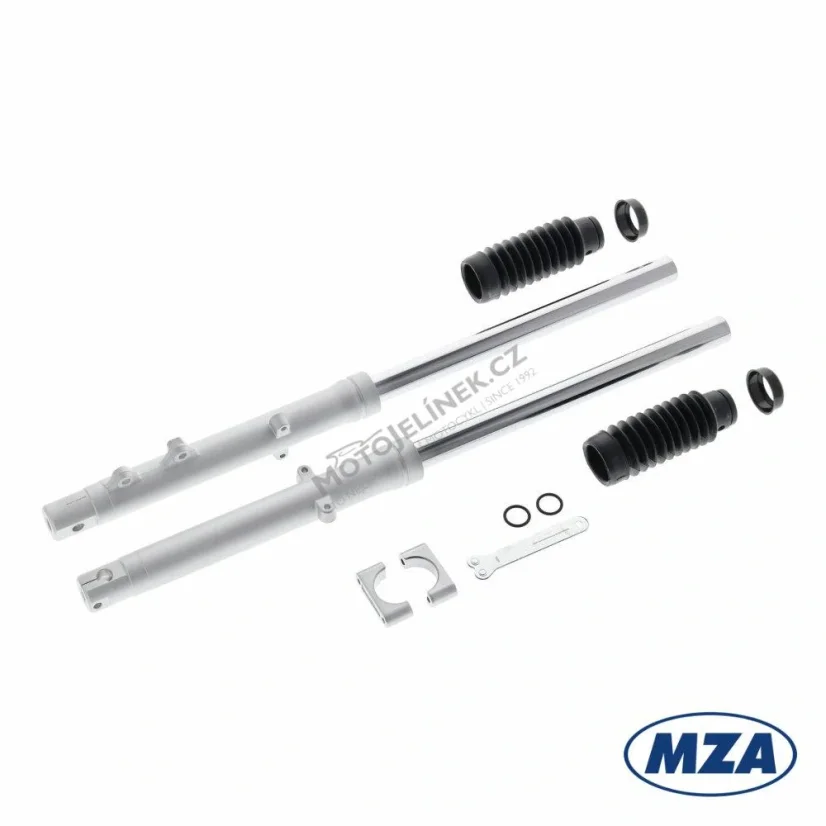 Přední vidlice 16" (bubnová i kotoučová brzda), MATNĚ STŘÍBRNÉ (MZA) - Simson S51, S53, S70