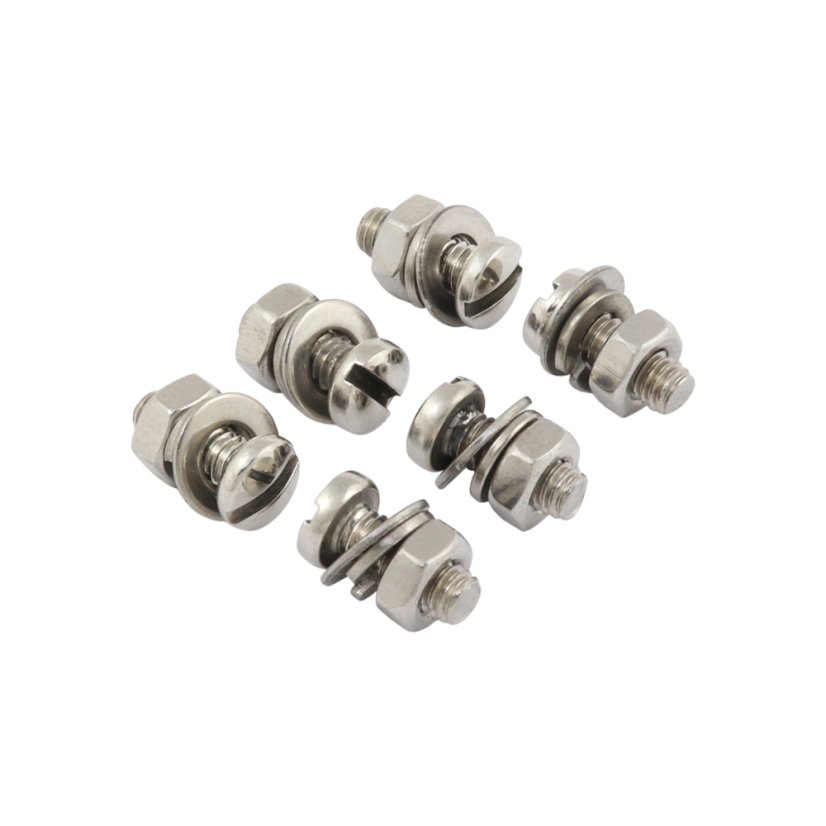 Screws of horn cover (set), POLISHED STAINLESS STEEL - JAWA, ČZ