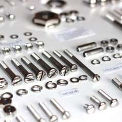 Complete set of screws, POLISHED STAINLESS - JAWA 350 Pérák (Communist)