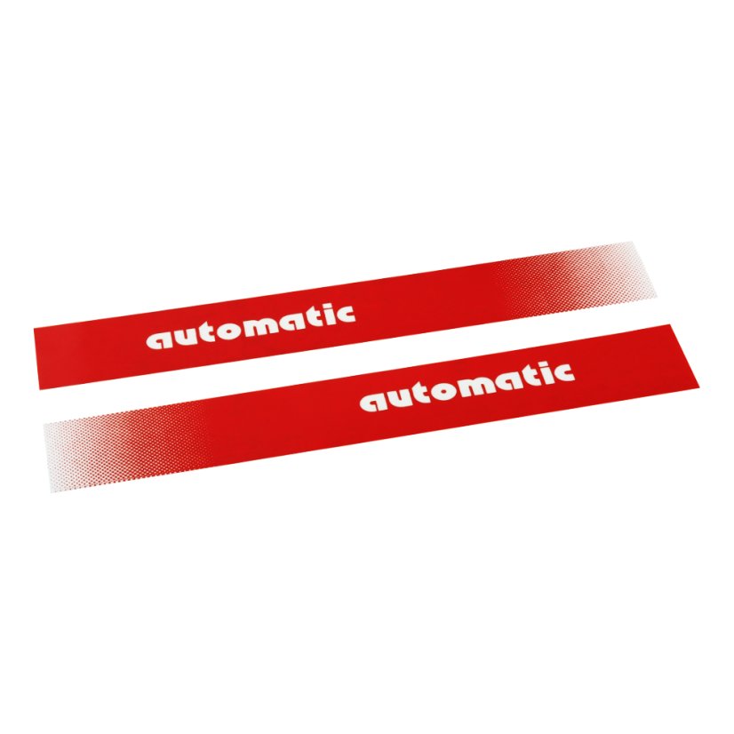 Aufkleber "automatic", ROT (2 Stk.) - Manet Korado