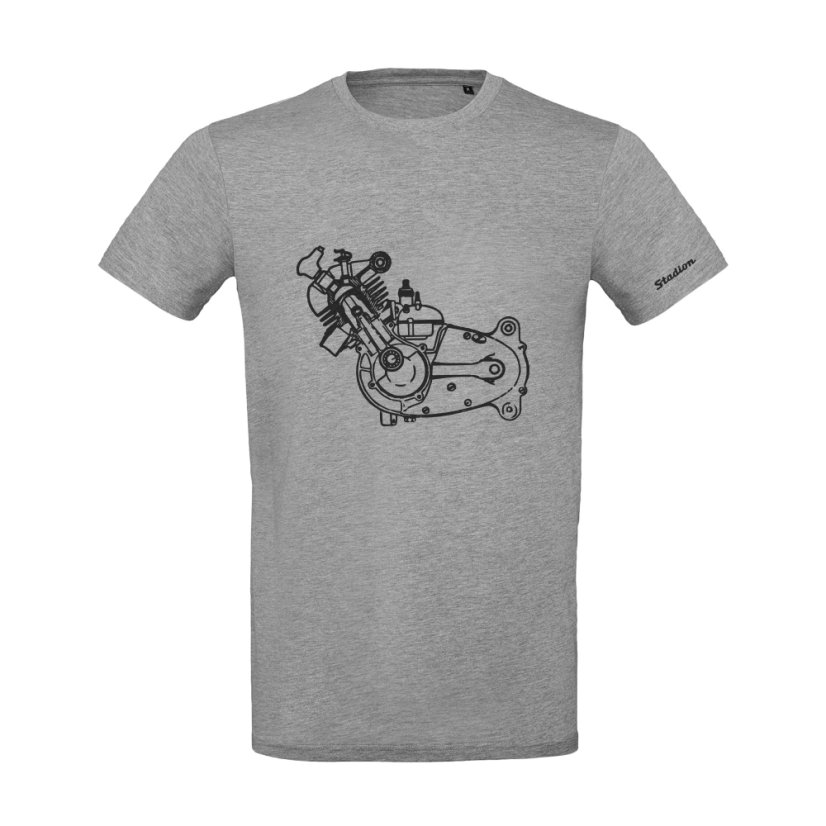 T-Shirt (L), grau - Motor Stadion