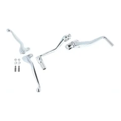 Set aus Lenkerhebeln + Schalt- und Kickstarterhebel, CHROM (MZA) - Simson S51, S53, S70, S83