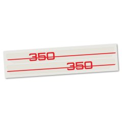 Samolepka nádrže - JAWA 350, "čirý podklad" (2ks)