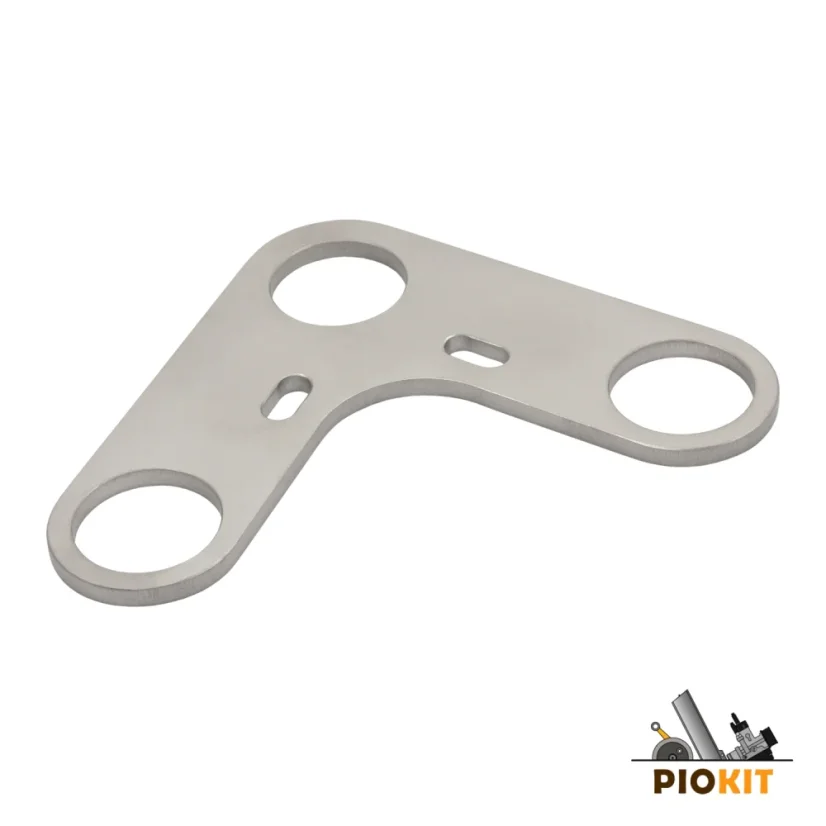 Lenkkopfträger, OBERER (Gabelbrücken), EDELSTAHL 5mm, TUNING (CZ) - JAWA 50 Pionýr