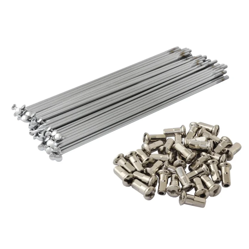 Speichensatz mit Muttern M3-145, CHROM (Duells) - JAWA 50