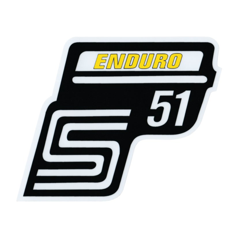 Nálepka schránky "ENDURO", ŽLUTÁ - Simson S51