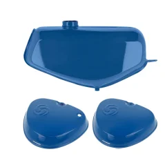 Nádrž s hranatými víky (sada), MODRÁ (MZA) - Simson S50, S51, S70 Electronic