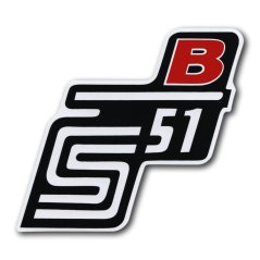 Nálepka schránky "B", ČERVENÁ - Simson S51