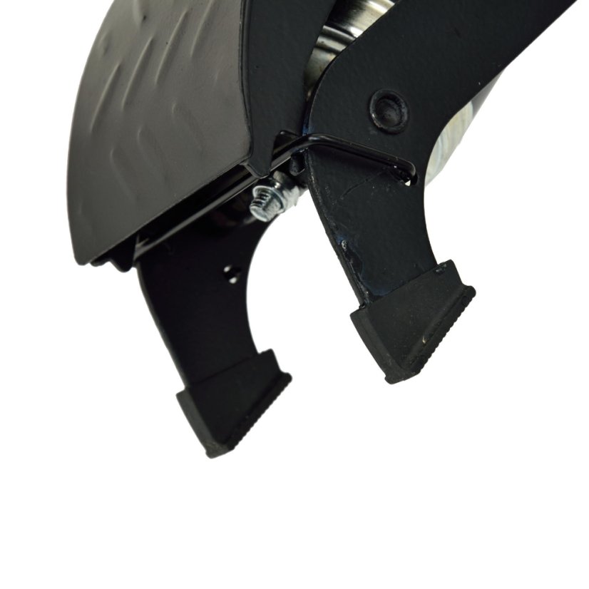 Foot pump with manometer, single piston