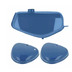 Kraftstofftank mit eckigen Seitenabdeckungen (Satz), BLAU (MZA) – Simson S50, S51, S70 Electronic