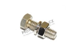 Screw of number plate with reflector, M6X20 - WHITE