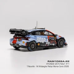 Hyundai i20 N Rally1, Rallye Monte Carlo, 2026, #11, T.Neuville/M.Wydaeghe, 1:43 IXO RAM1026A