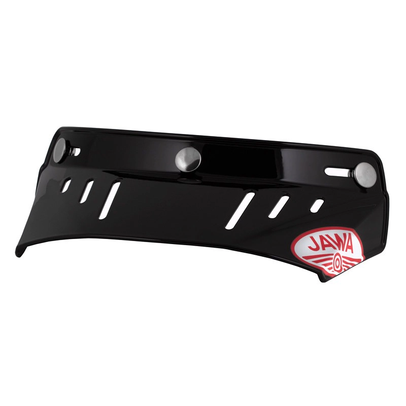 Flacher Helmschirm Oxygen / ESO Jawa, Cassida - schwarz (Druckknopf-Befestigung)