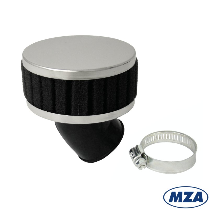Vzduchový filtr (D30 / 45°), CHROMOVÝ VZHLED, TUNING (MZA) - Simson