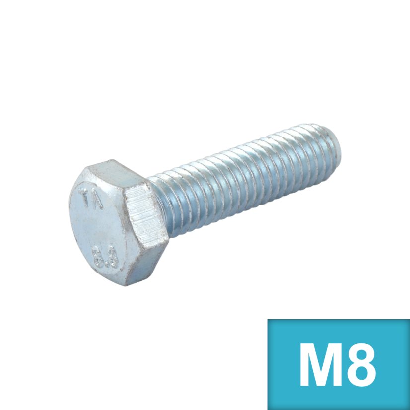 Šroub šestihranný M8x25x1 (DIN 961) Zn
