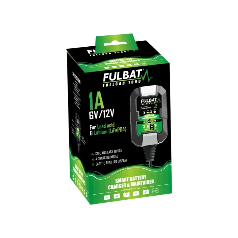 Nabíječka baterií FULBAT FULLOAD 1000 6/12V 1A (vhodné také pro lithiové baterie)
